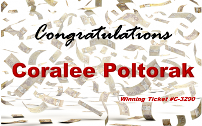 Congratulations Coralee Poltorak, our 50/50 Raffle Winner